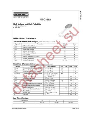 KSC3552NTU datasheet  
